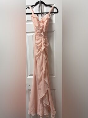 White by Vera Wang Soft Blush Ruffled Maxi Skirt